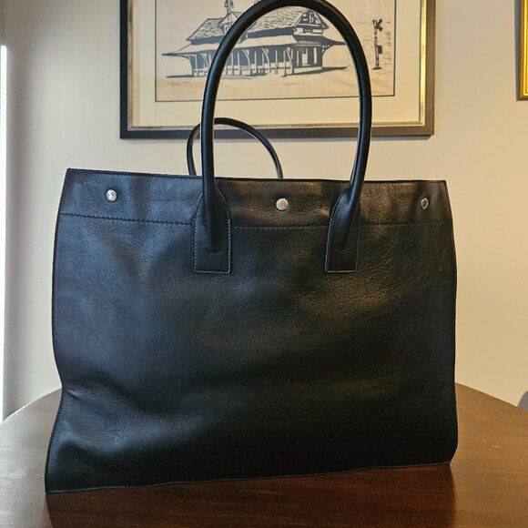 RIVE GAUCHE large tote bag in smooth leather - Picture 3 of 11